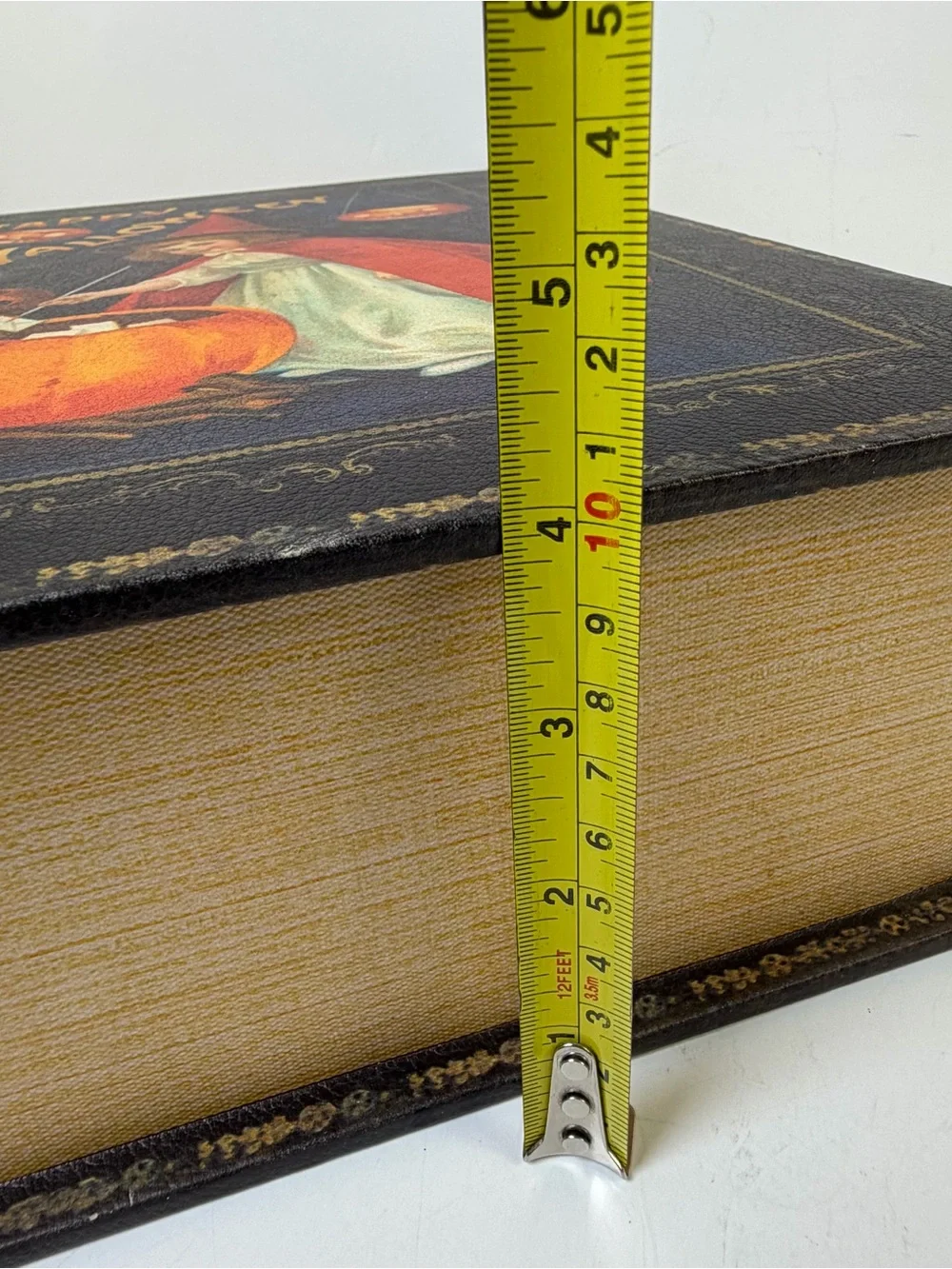 Halloween Faux Potions Book Box Hidden Storage  Vintage Style 11x14 Large Decor